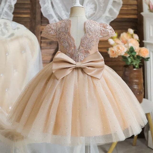 Princess Party Dress Girls Clothing Baby Boujee Tan 9M 