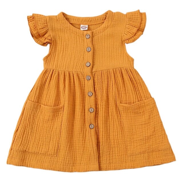 Sunshine Blossom Dress Girls Clothing Baby Boujee Yellow 6Y 