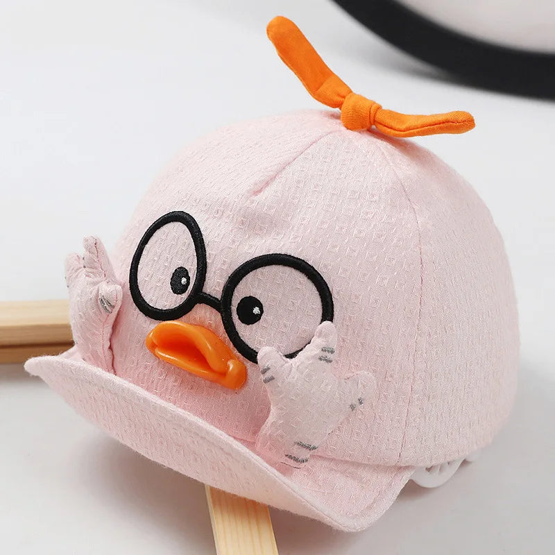 Ducky Cartoon Sun Hats Unisex Clothing Baby Boujee Pink 