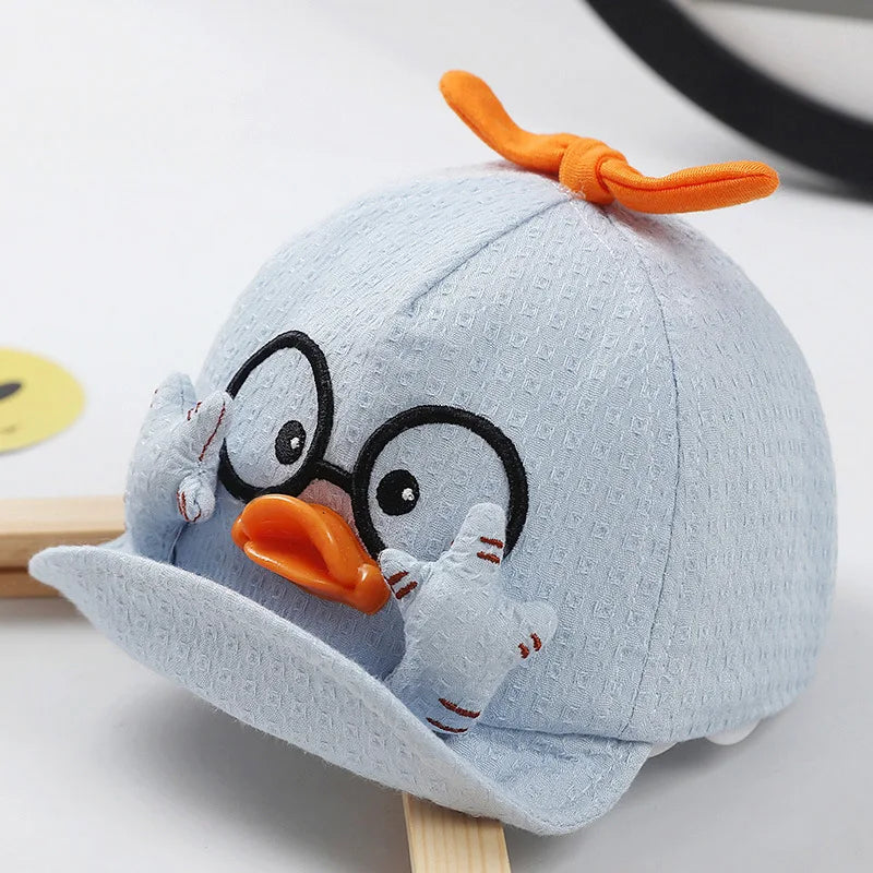 Ducky Cartoon Sun Hats Unisex Clothing Baby Boujee Blue 