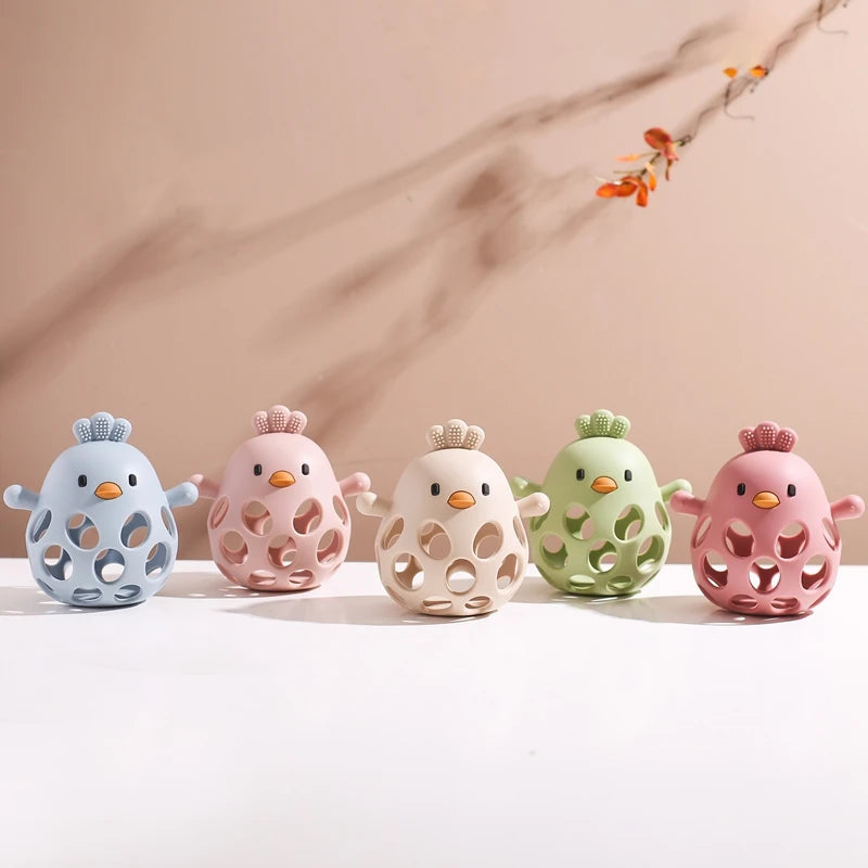 Cartoon Chick Silicone Teether Gifts + Toys Baby Boujee 