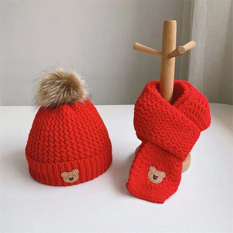 Bear Cubs Cozy Set Apparel & Accessories Baby Boujee Red 