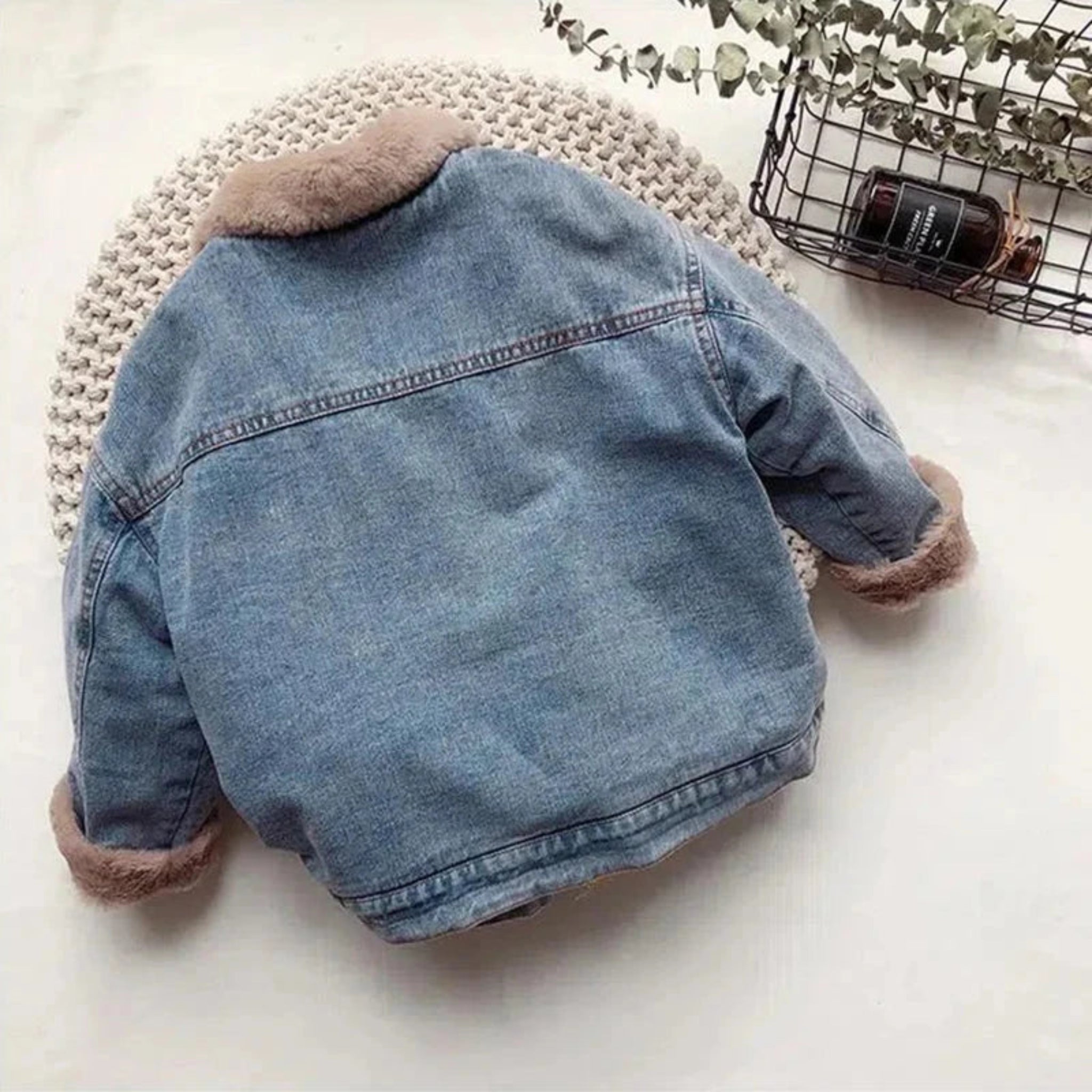 Autumn Winter Thicken Baby Boys Denim Jacket Plus Cashmere Warm Children Outerwear Fashion Coat 2 3 4 5 6 7 8 Years Kids Clothes Baby Boujee 