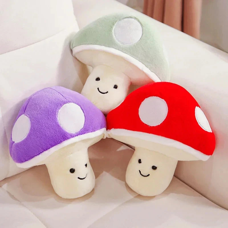 Kawaii Mushroom Plush Dolls Simulation Plant Pillow Lovely Toys For Home Decor Appease Sleeping Cushion Stuffed Soft Dolls Baby Boujee 