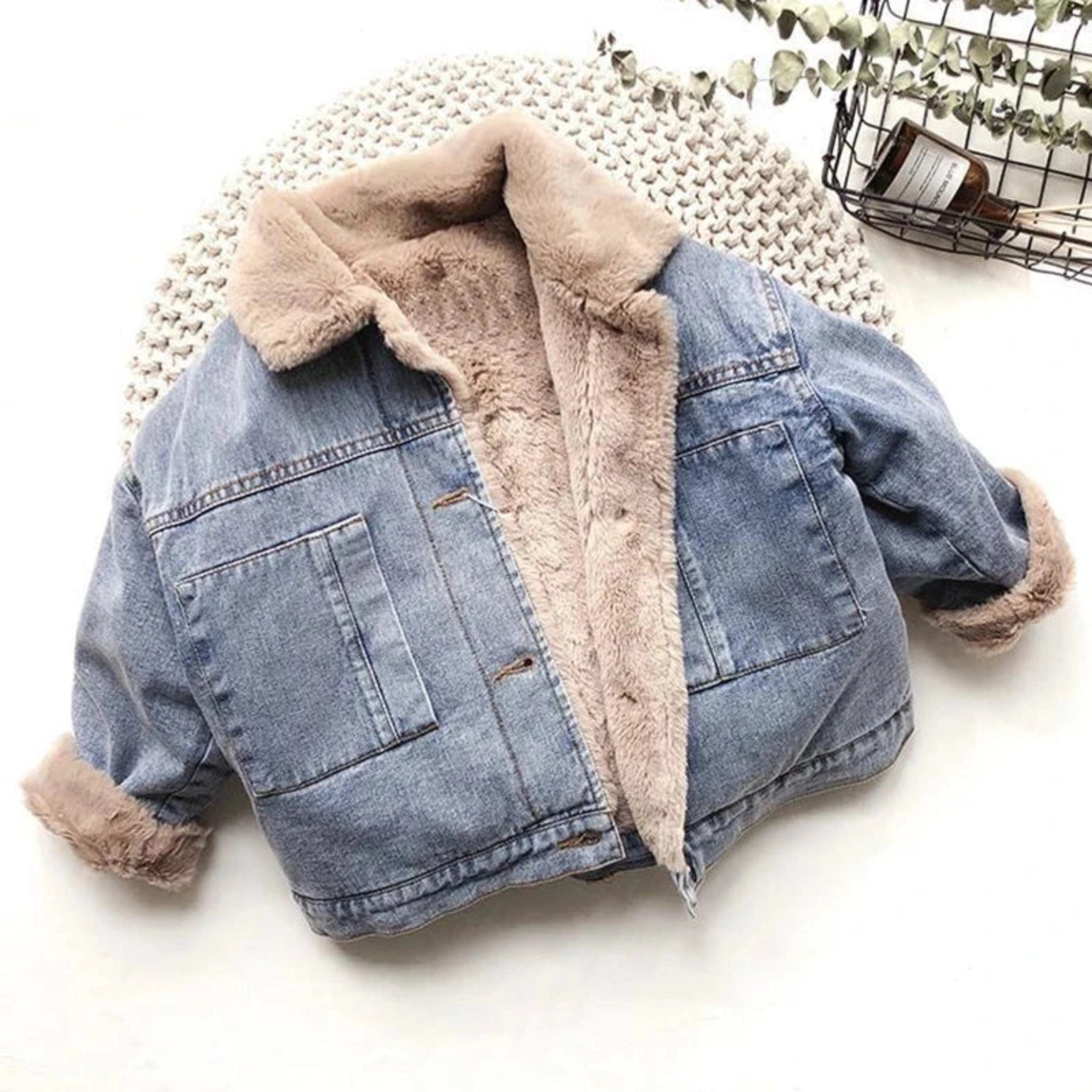 Autumn Winter Thicken Baby Boys Denim Jacket Plus Cashmere Warm Children Outerwear Fashion Coat 2 3 4 5 6 7 8 Years Kids Clothes Baby Boujee 