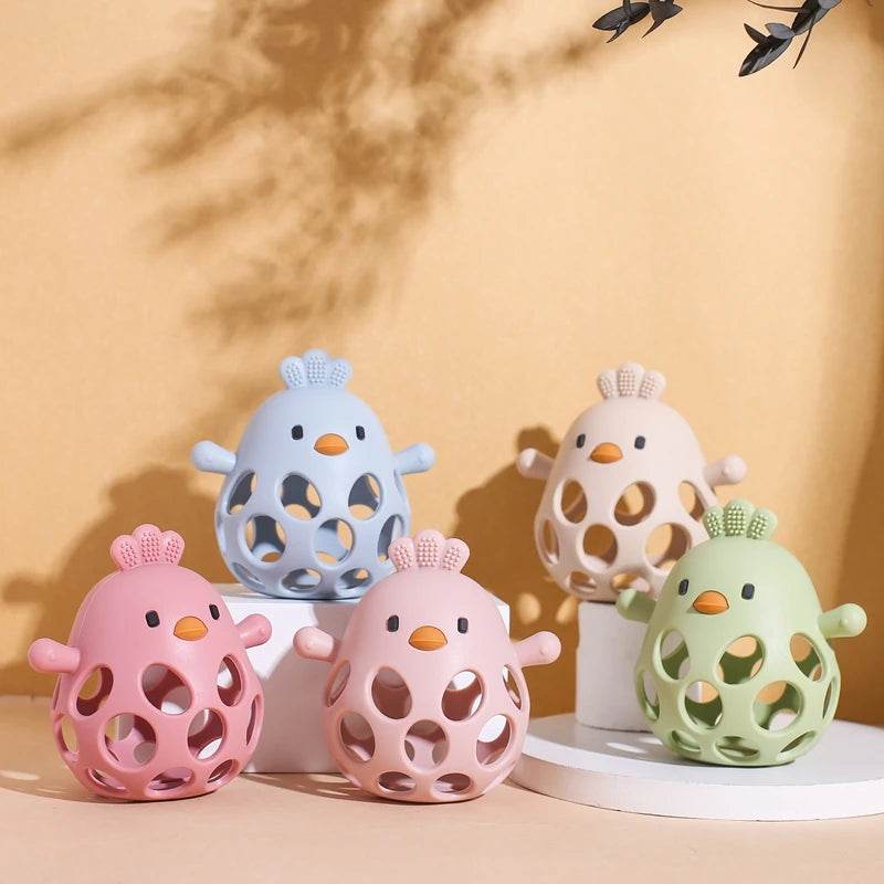 Cartoon Chick Silicone Teether Gifts + Toys Baby Boujee 