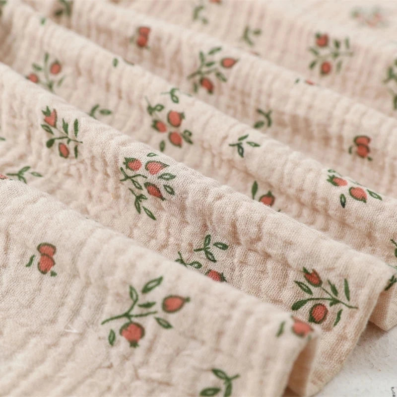 Cotton Swaddle Blanket Baby Blanket Solid Color Floral Print Muslin Diaper Swaddle New Born Crinkle Fabric Born Stroller Cover Baby Boujee 