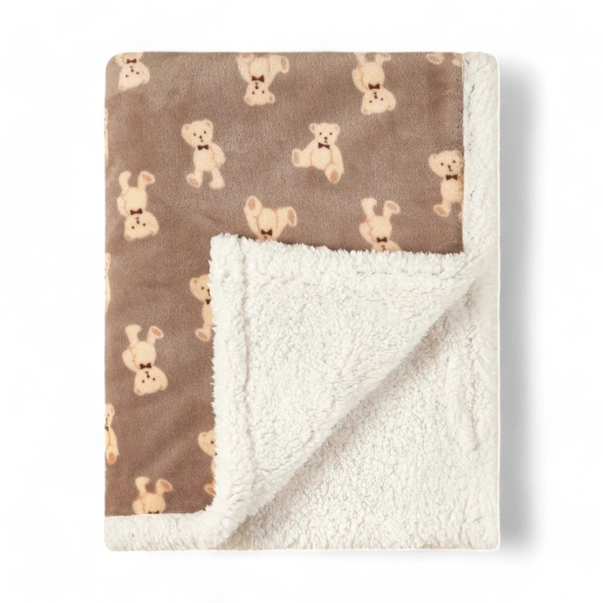 Soft Fleece Blanket Baby Boujee Beige Bear 
