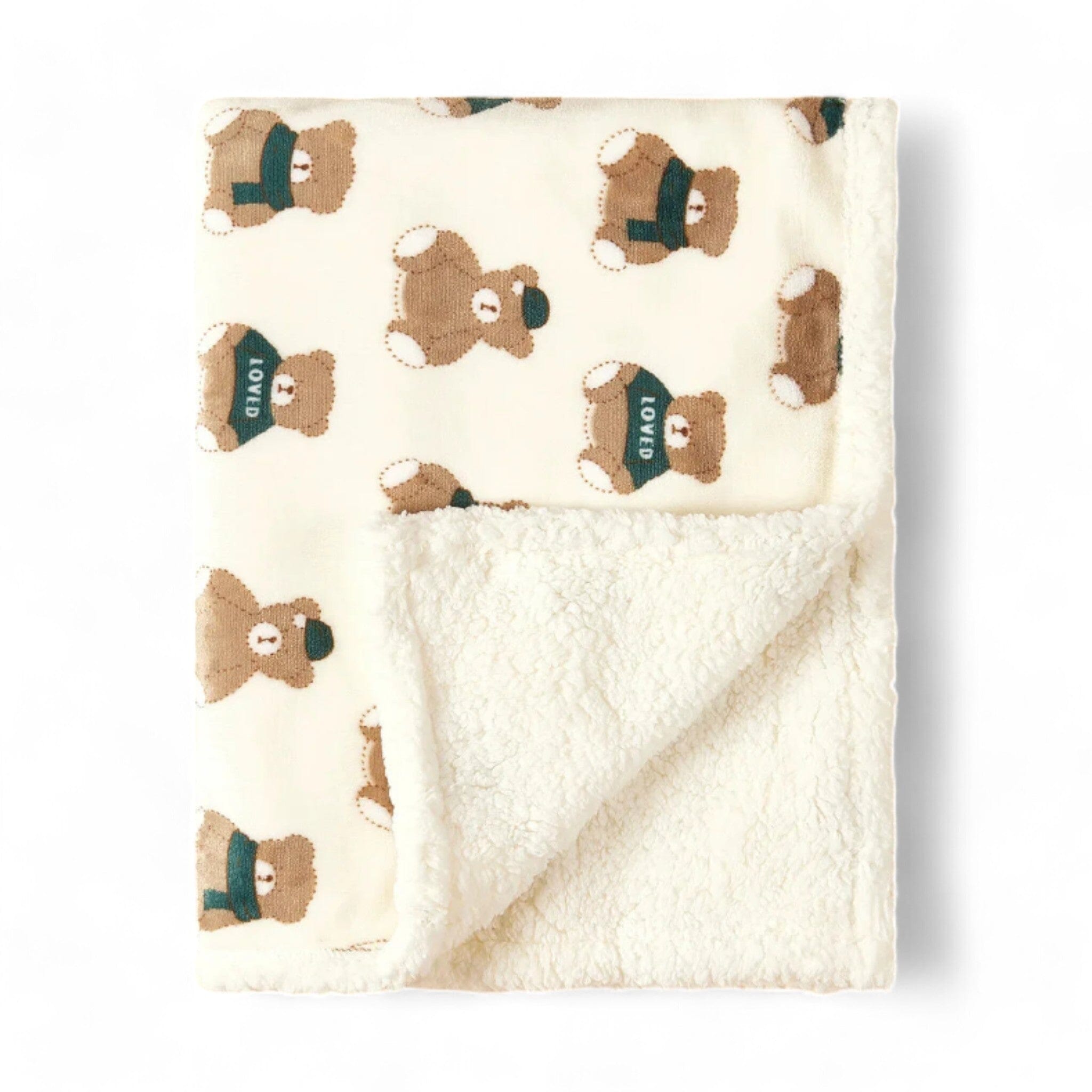 Soft Fleece Blanket Baby Boujee Green Bear 