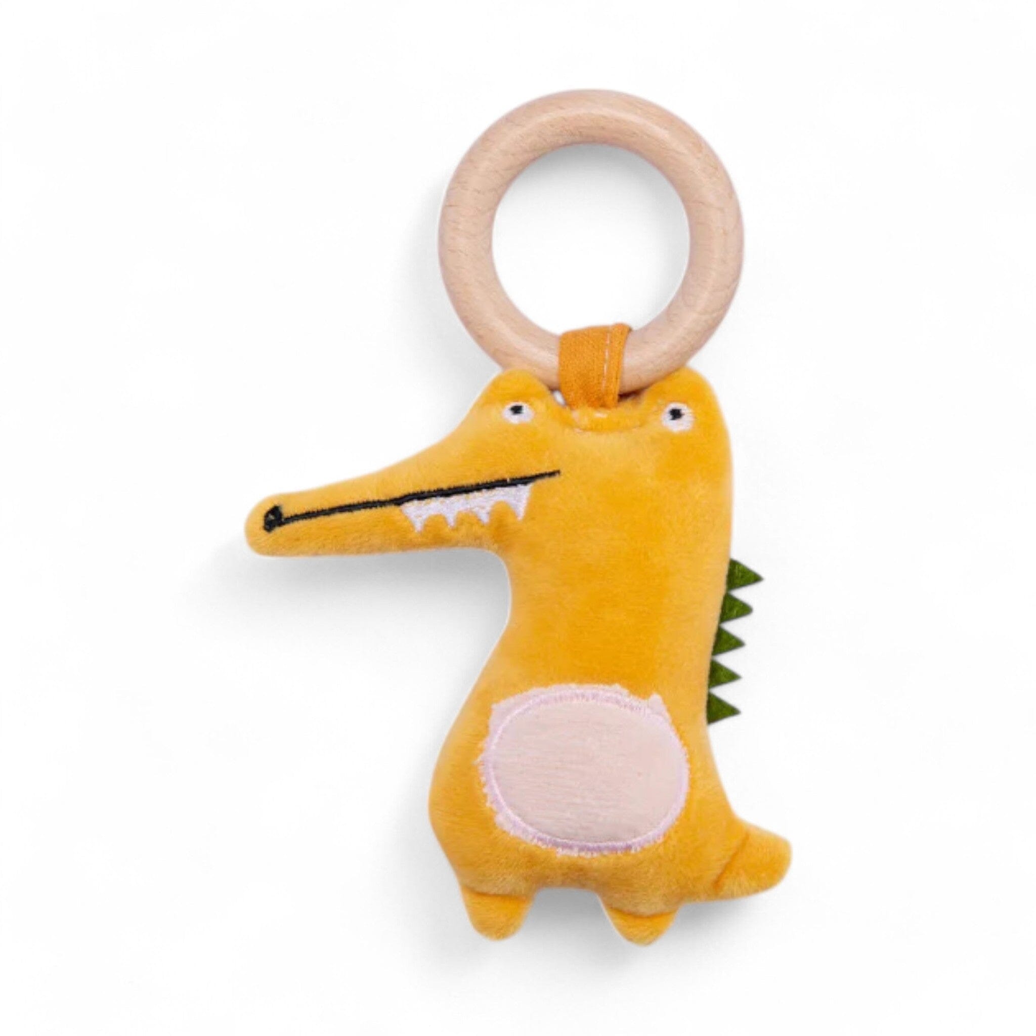 Rattles Pendant Gifts + Toys Baby Boujee Yellow Alligator 