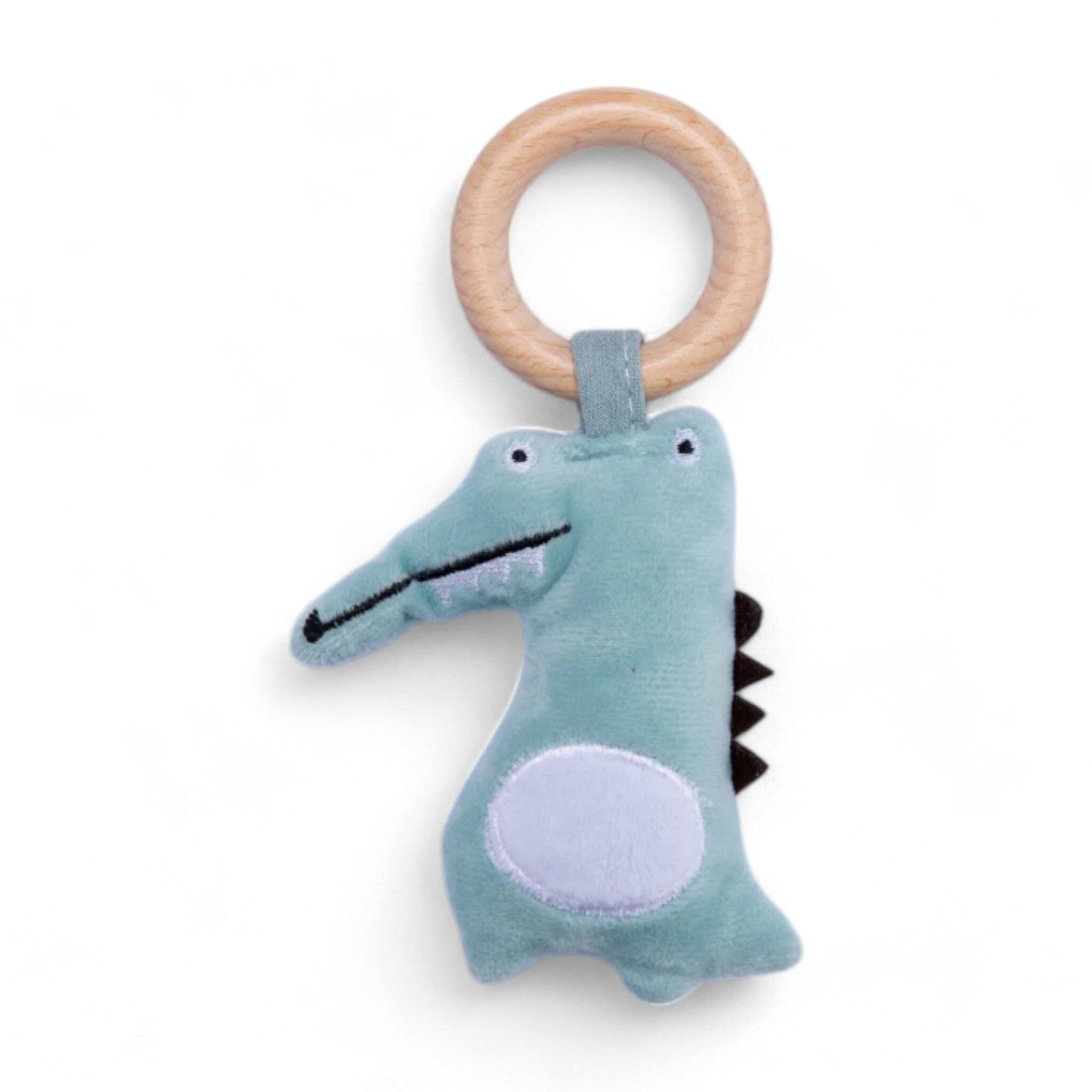 Rattles Pendant Gifts + Toys Baby Boujee Blue Alligator 