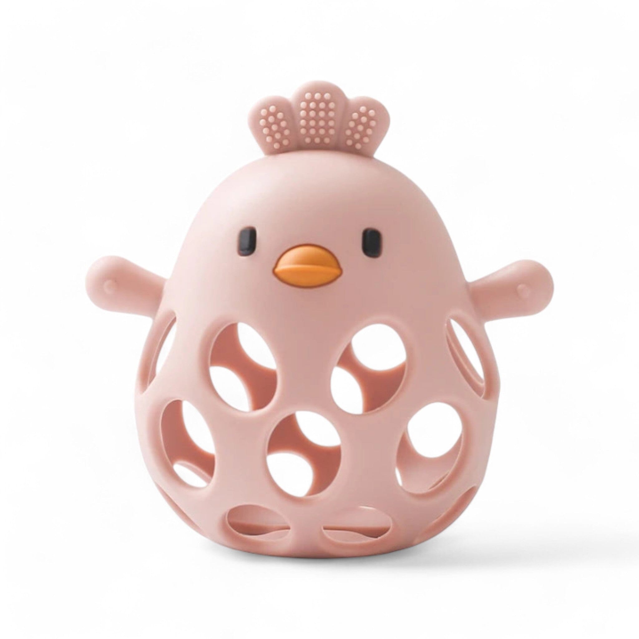 Cartoon Chick Silicone Teether Gifts + Toys Baby Boujee Pink 