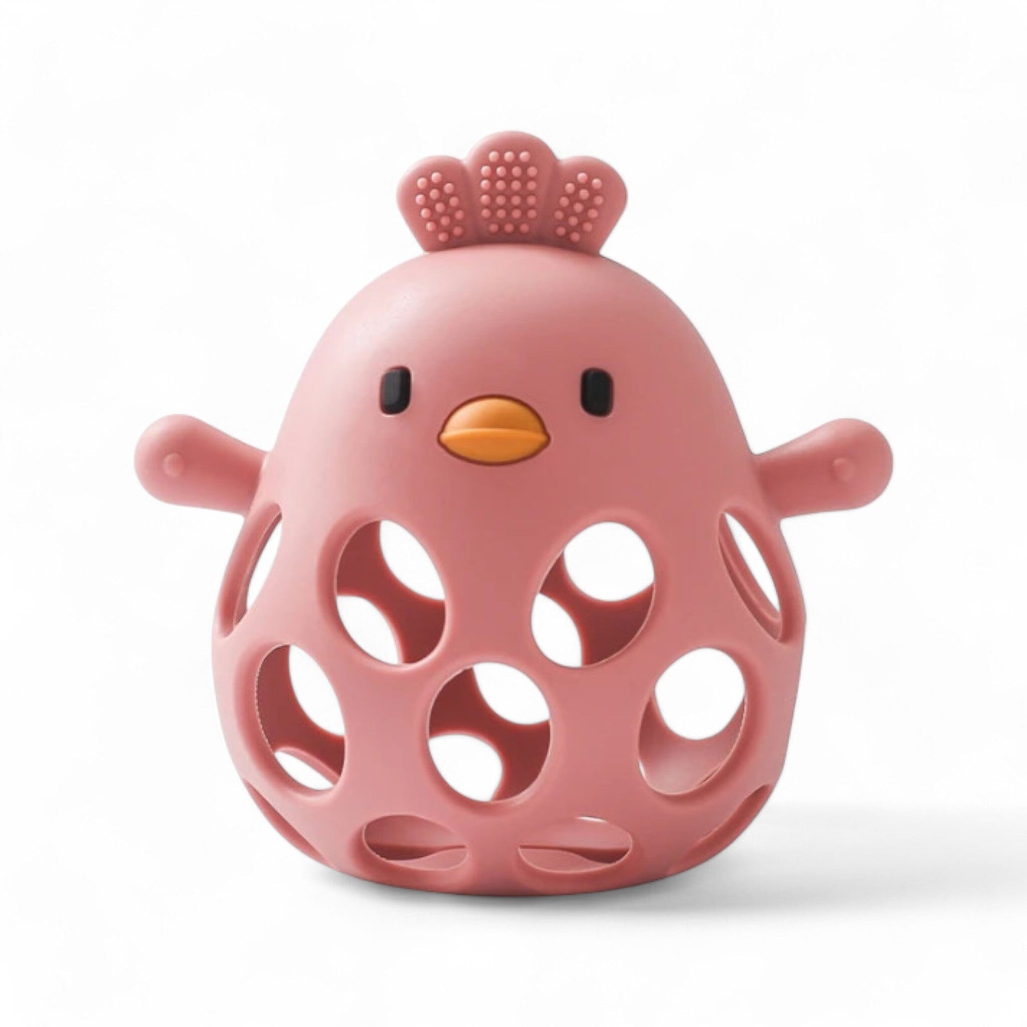 Cartoon Chick Silicone Teether Gifts + Toys Baby Boujee Red 