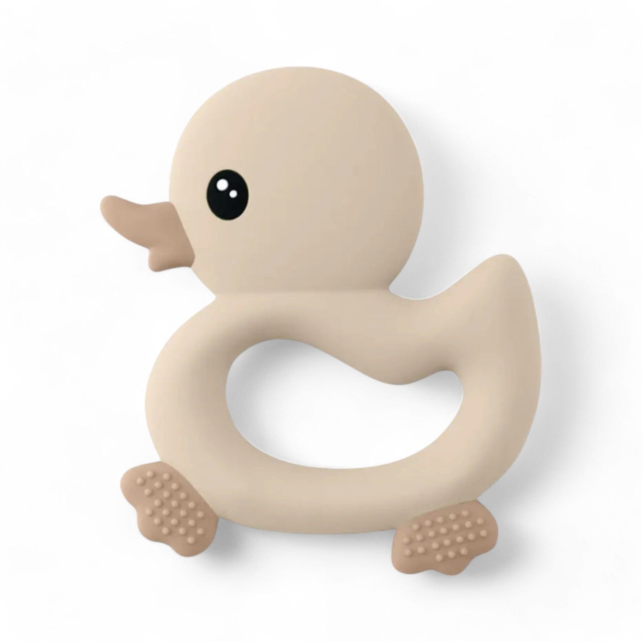 Duck Silicone Teether Accessories + Essentials Baby Boujee Beige 