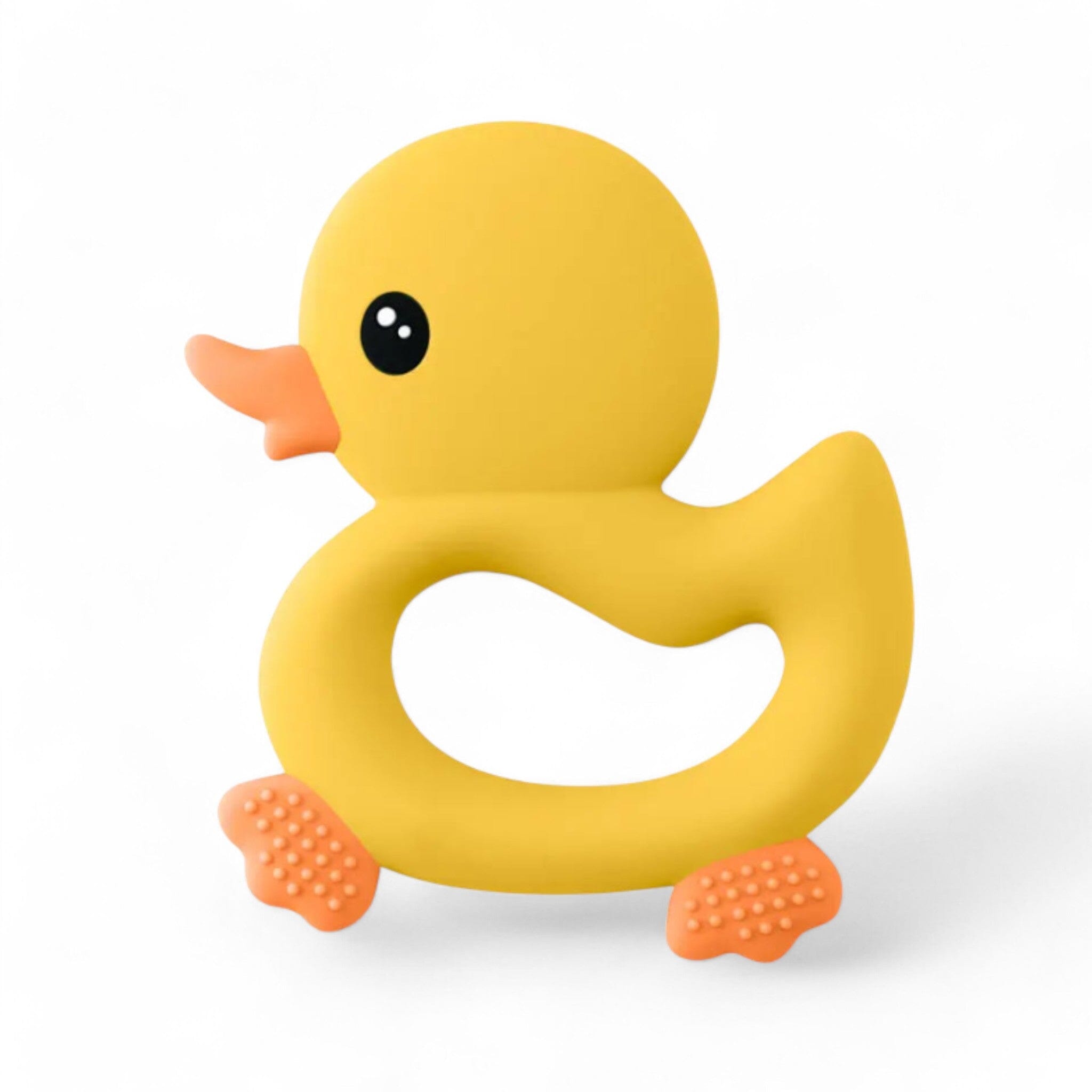 Duck Silicone Teether Accessories + Essentials Baby Boujee Yellow 