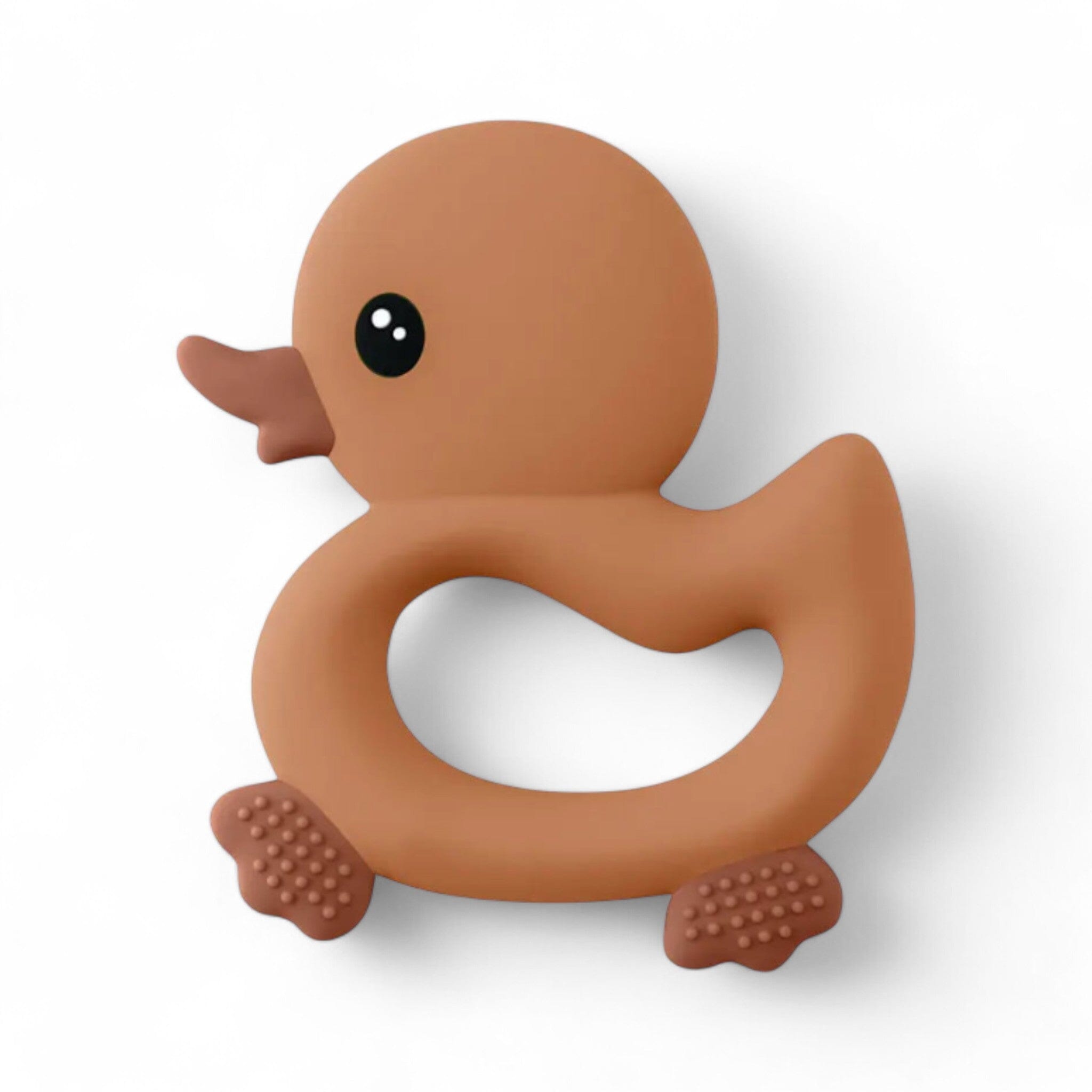 Duck Silicone Teether Accessories + Essentials Baby Boujee Brown 