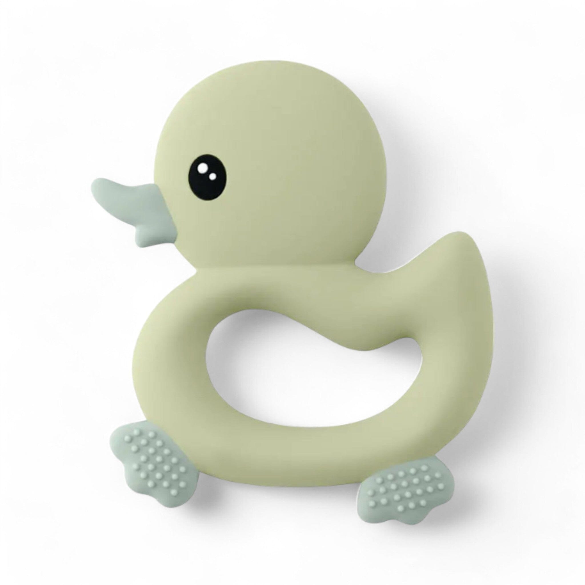 Duck Silicone Teether Accessories + Essentials Baby Boujee Green 