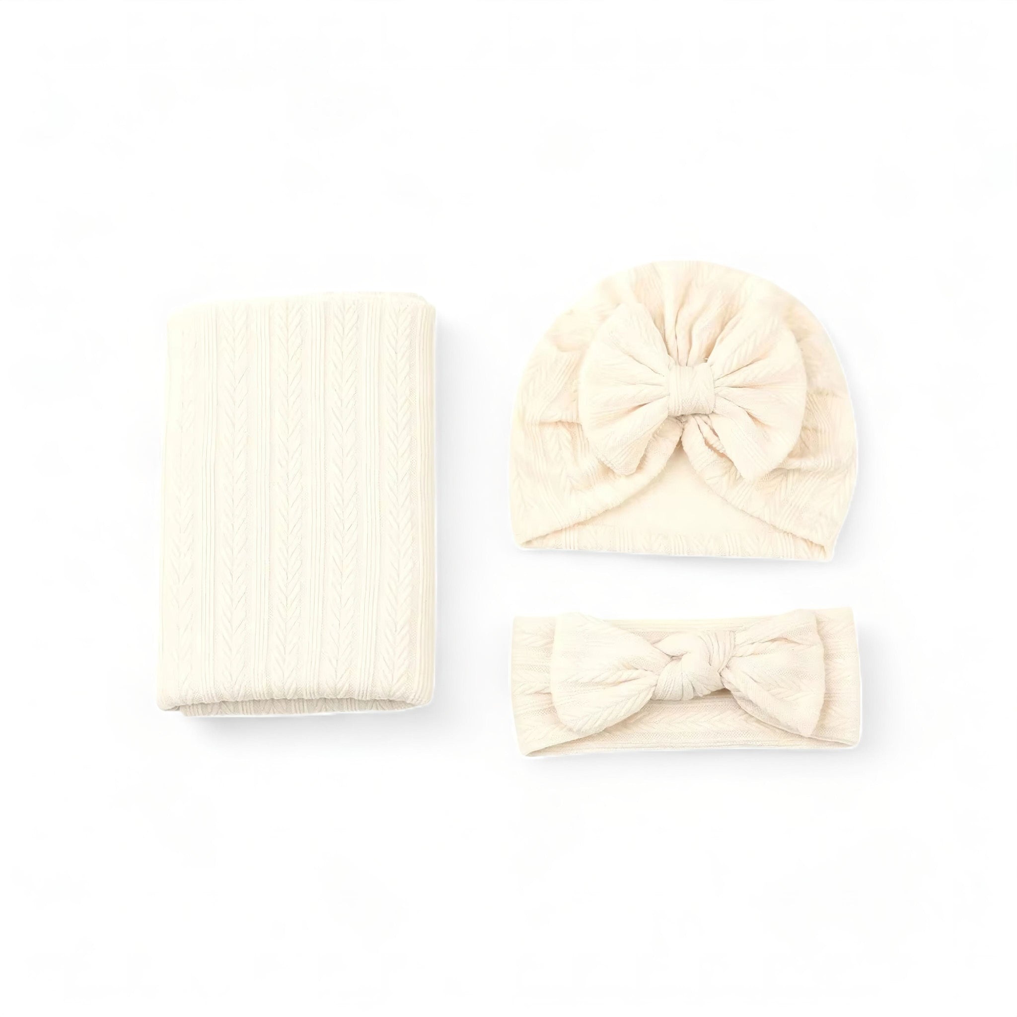 Little Swaddle Set (fix sizes in ADP they are not completed. Remove "&" and replace with L "X" W Baby Boujee Ivory 