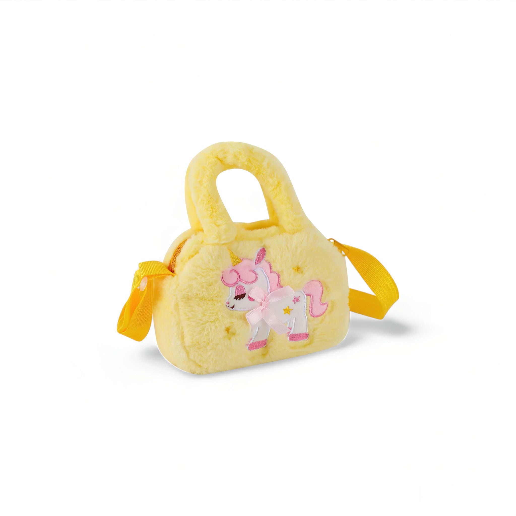 Adorable Unicorn Bag (what material is it? Plush is not a material. update APD) Baby Boujee Yellow 