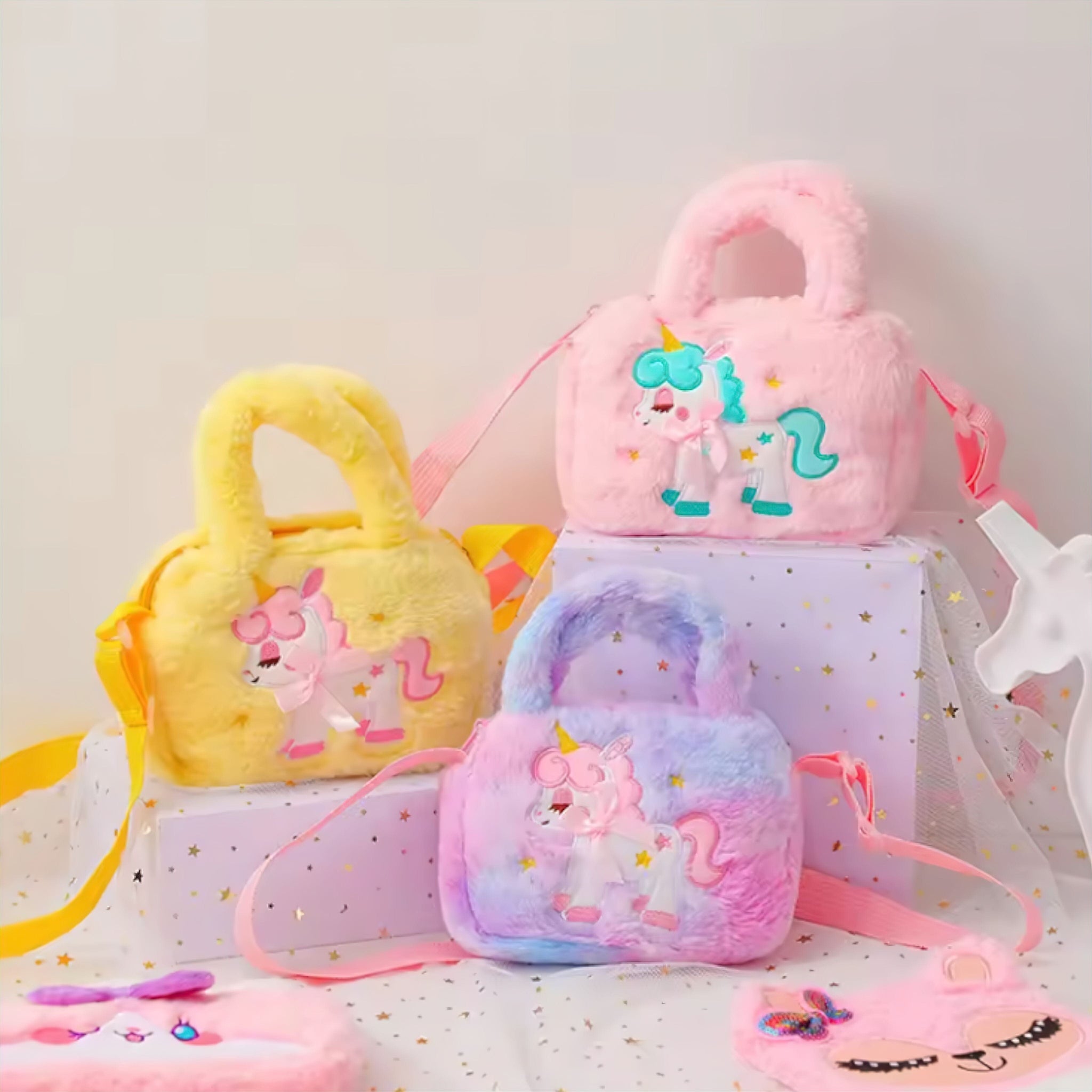 Adorable Unicorn Bag (what material is it? Plush is not a material. update APD) Baby Boujee 