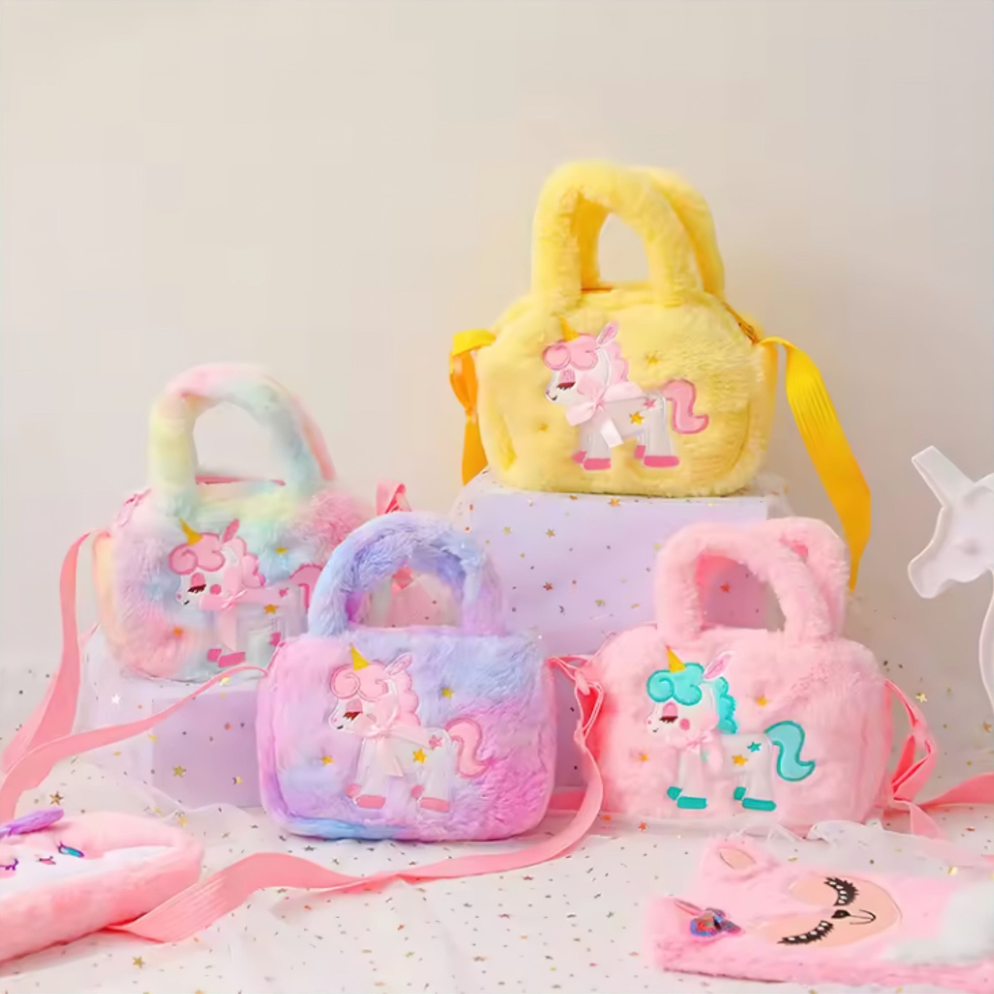 Adorable Unicorn Bag (what material is it? Plush is not a material. update APD) Baby Boujee 