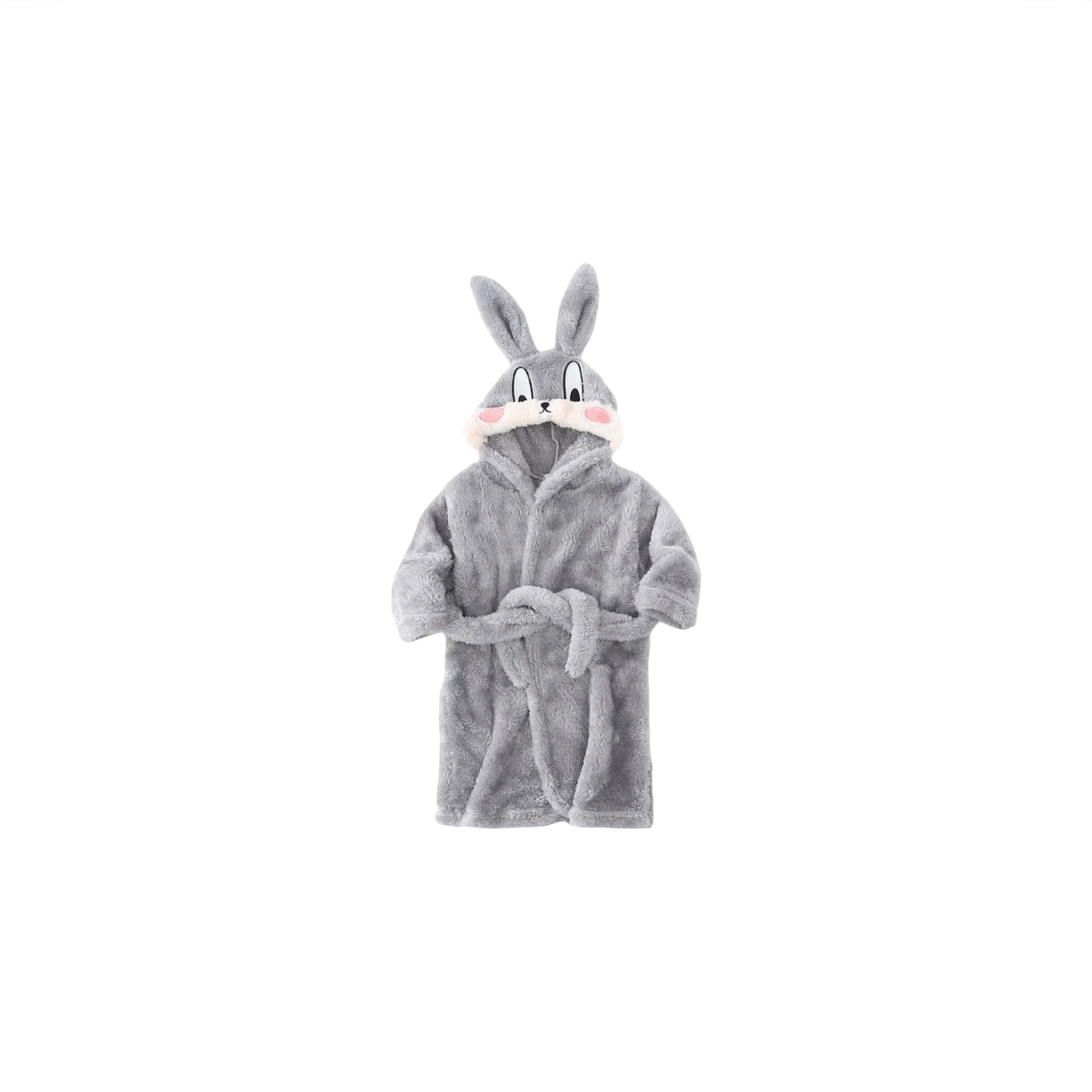 Hoppy Snuggles Robe (JS) Baby Boujee Grey 12-24M 