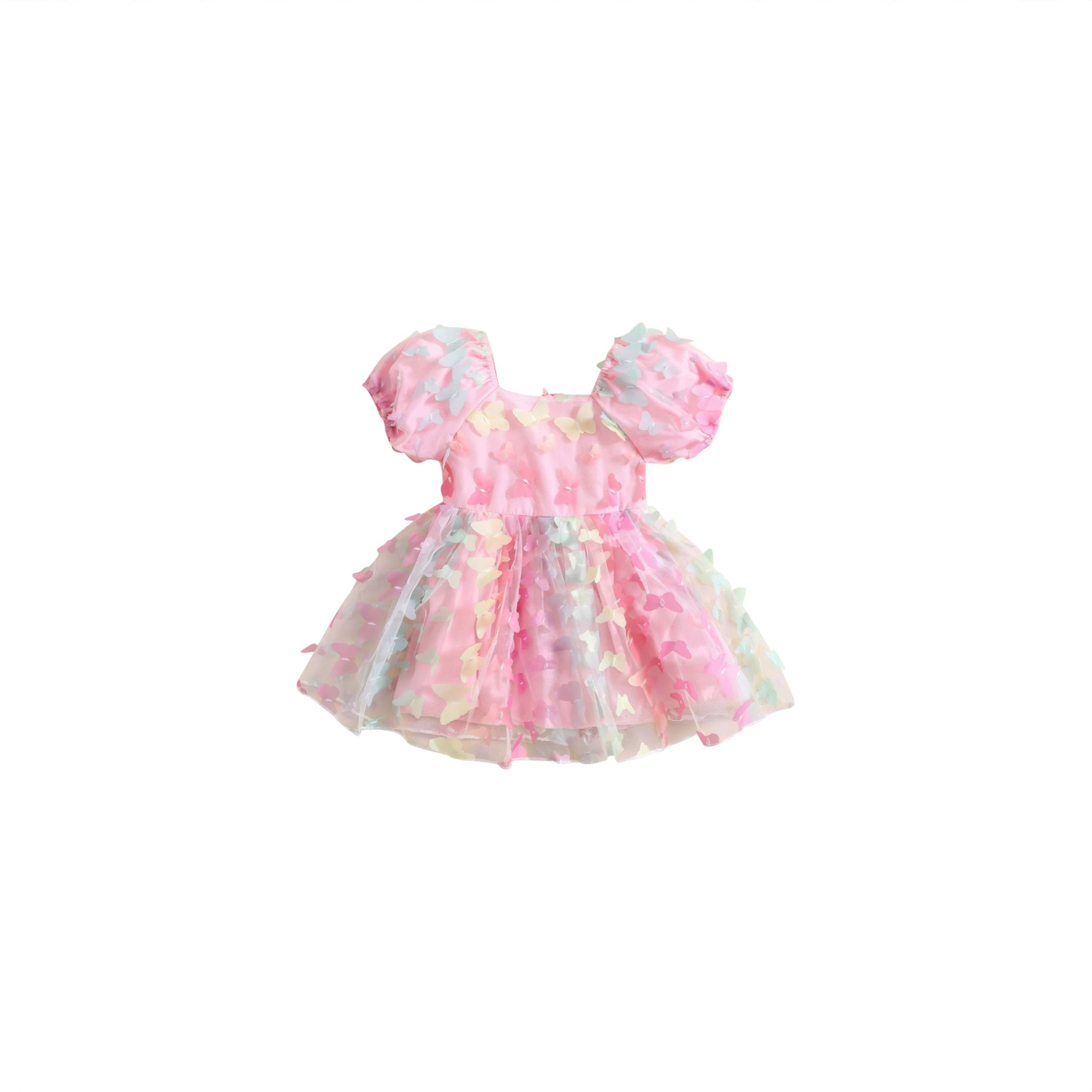 Princess Flutter Dress (JS) Baby Boujee Rainbow 6-12M 