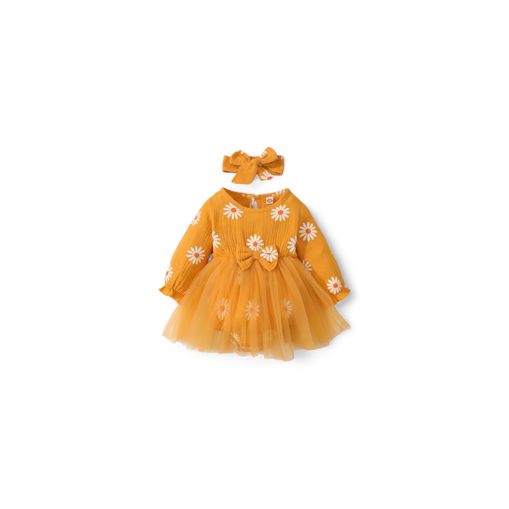 Floral Tulle Charm Set (JS) image resized Girls Clothing Baby Boujee Yellow 3M 