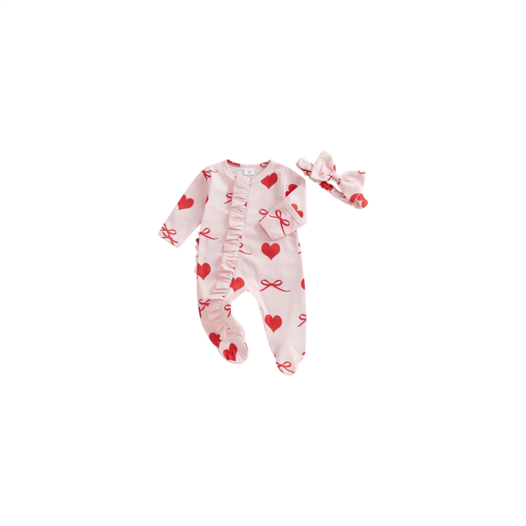 Sweetheart Romper Set Baby Boujee Red 0-3M 