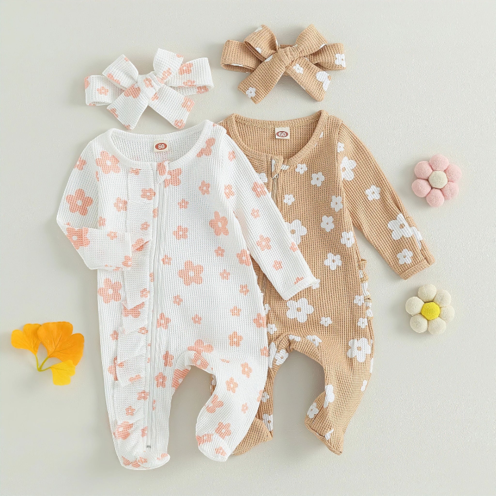 Peachy Petals Romper Baby Boujee 