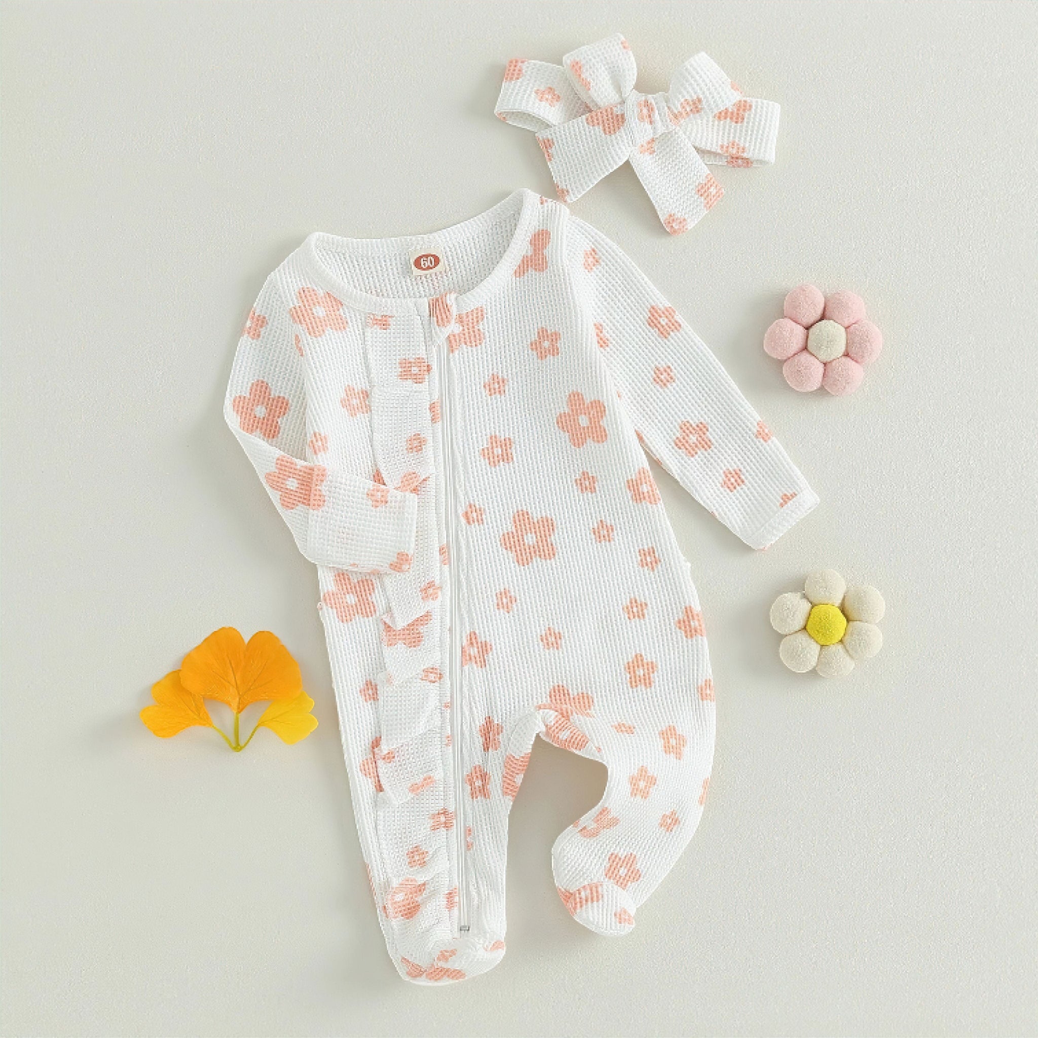 Peachy Petals Romper Baby Boujee 