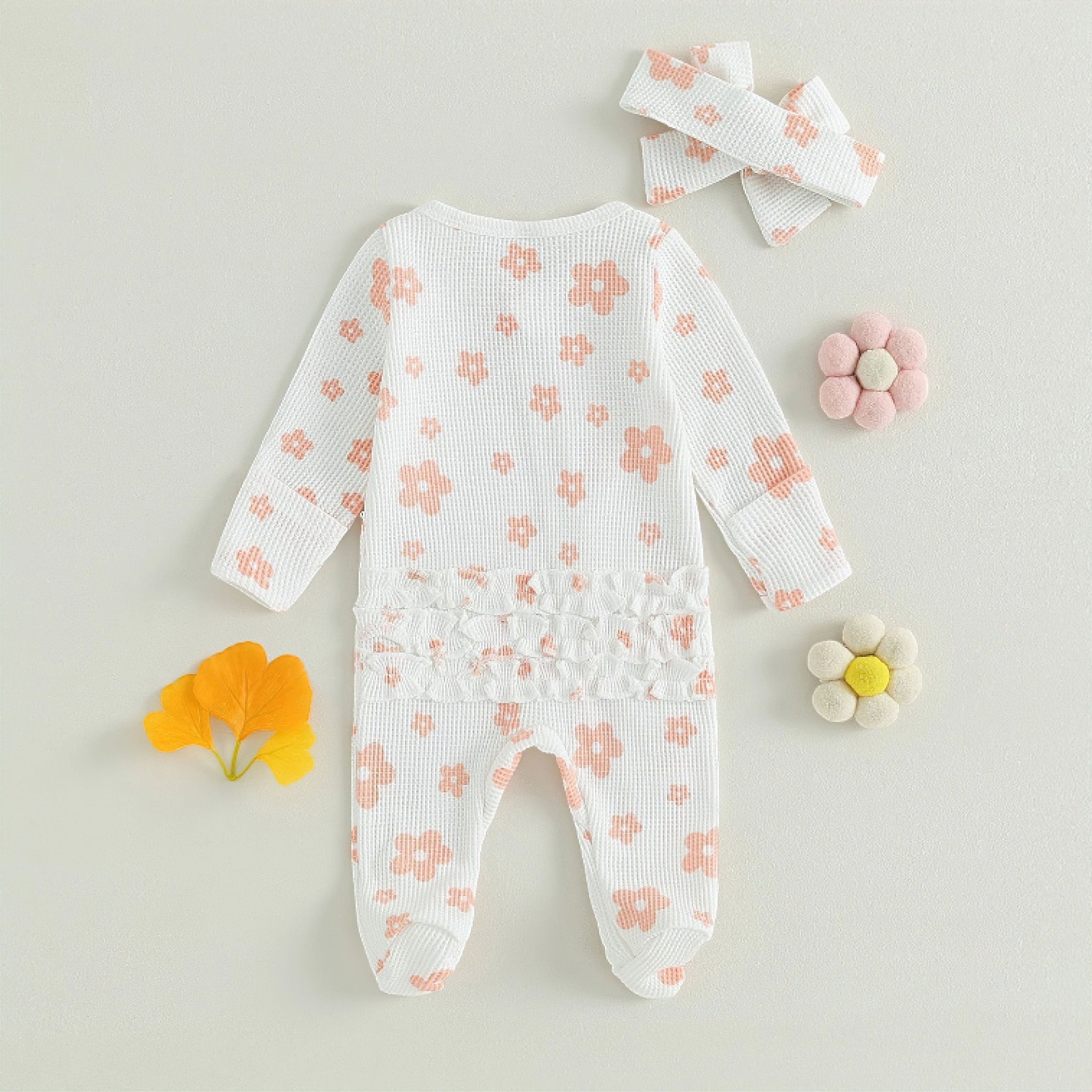 Peachy Petals Romper Baby Boujee 