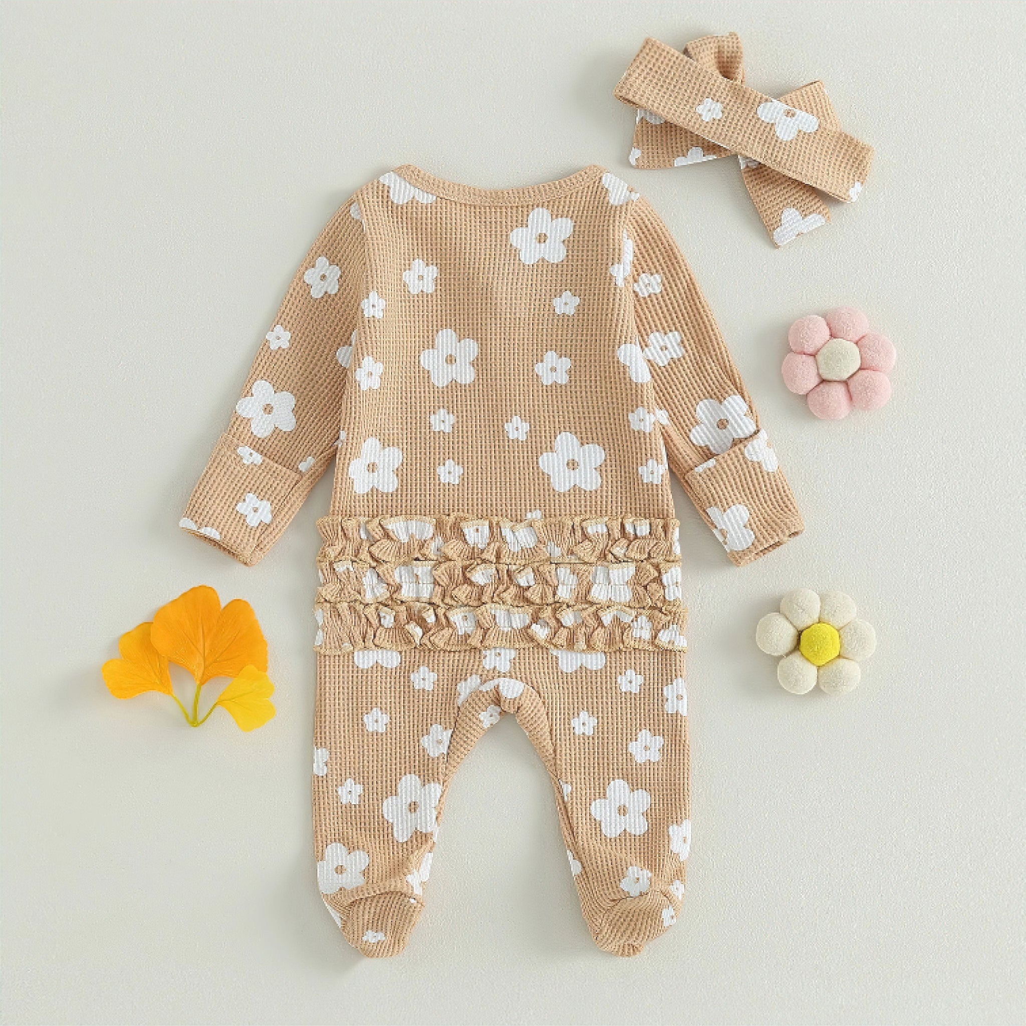 Peachy Petals Romper Baby Boujee 