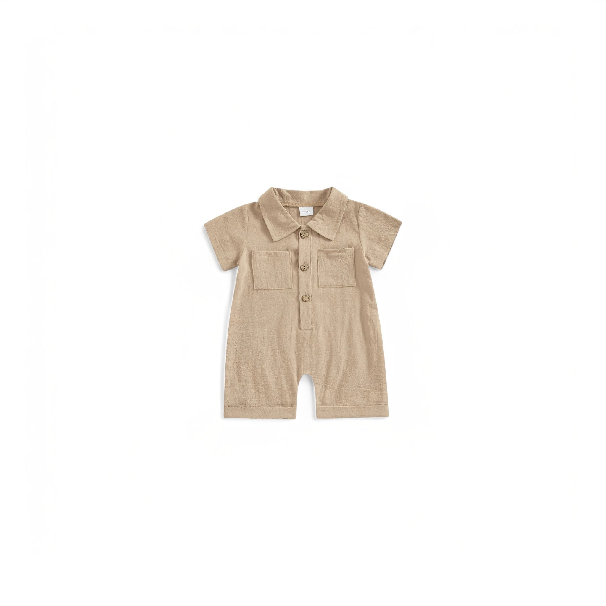 Summer Snaps Romper Baby Boujee Beige 0-3M 
