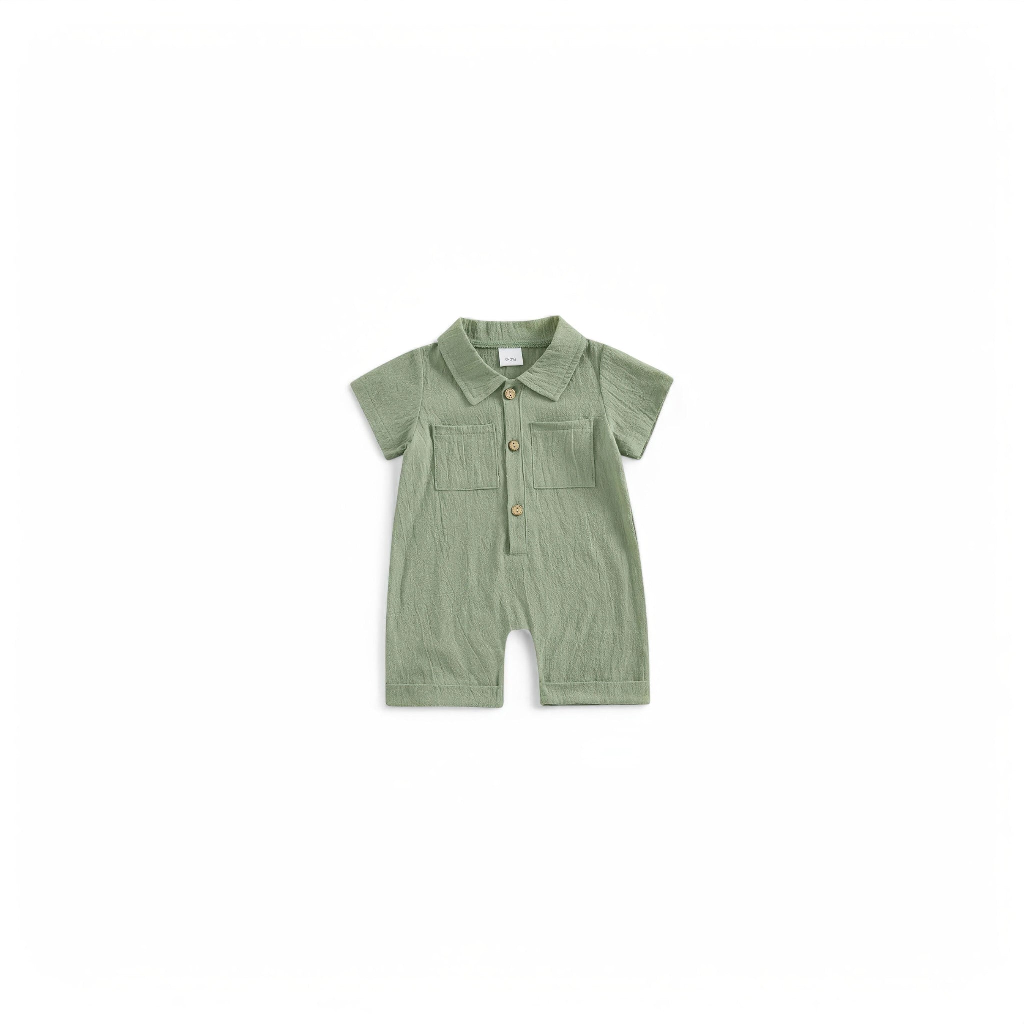 Summer Snaps Romper Baby Boujee Green 0-3M 