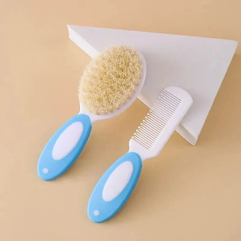 2PCS Baby Hair Brush Set for Newborn Toddlers Soft Bristles Cradle Cap Brush Gift Baby Care Accessories Infant Bathing Soft Comb Baby Boujee BU 