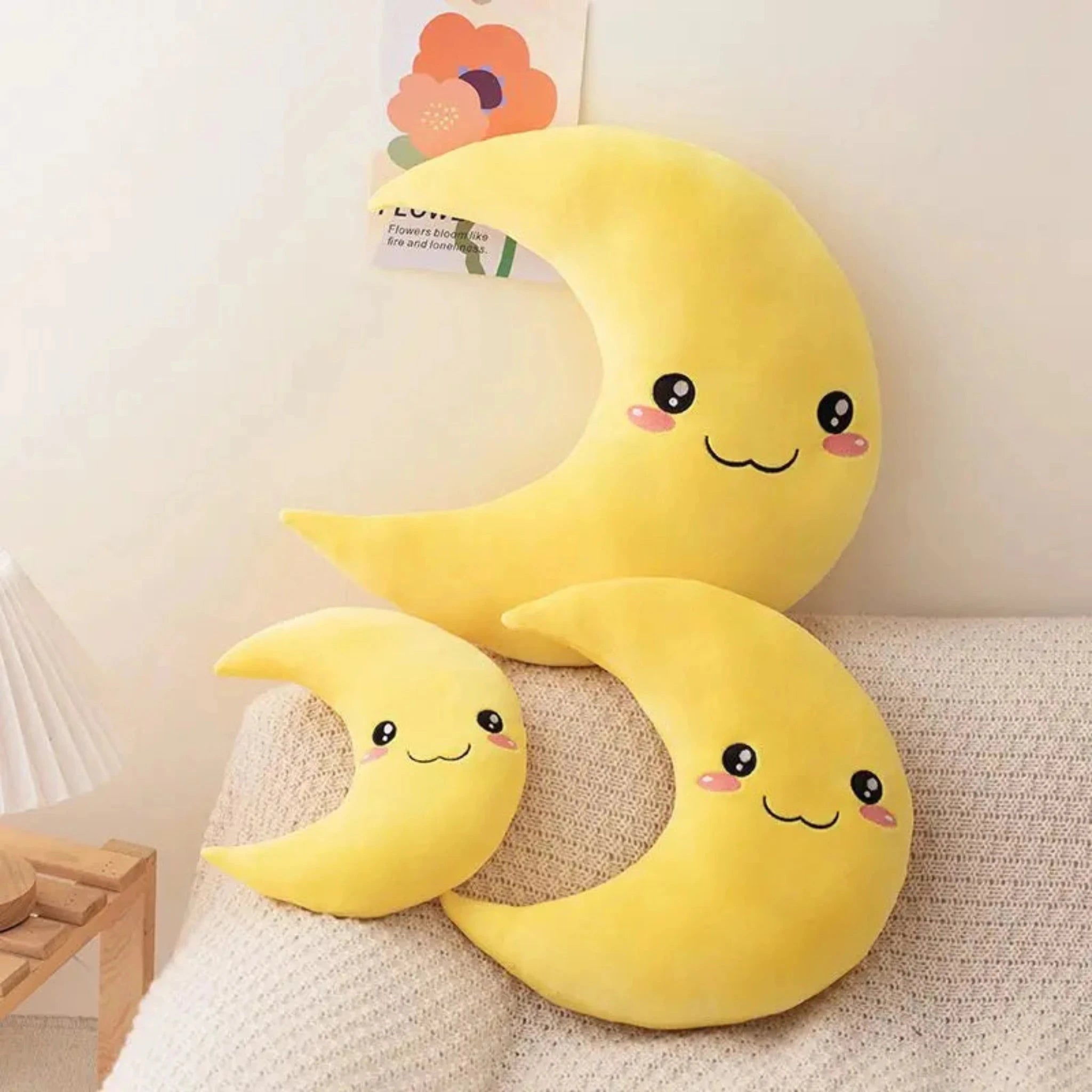 Smiley Moon Pillow Baby Boujee 