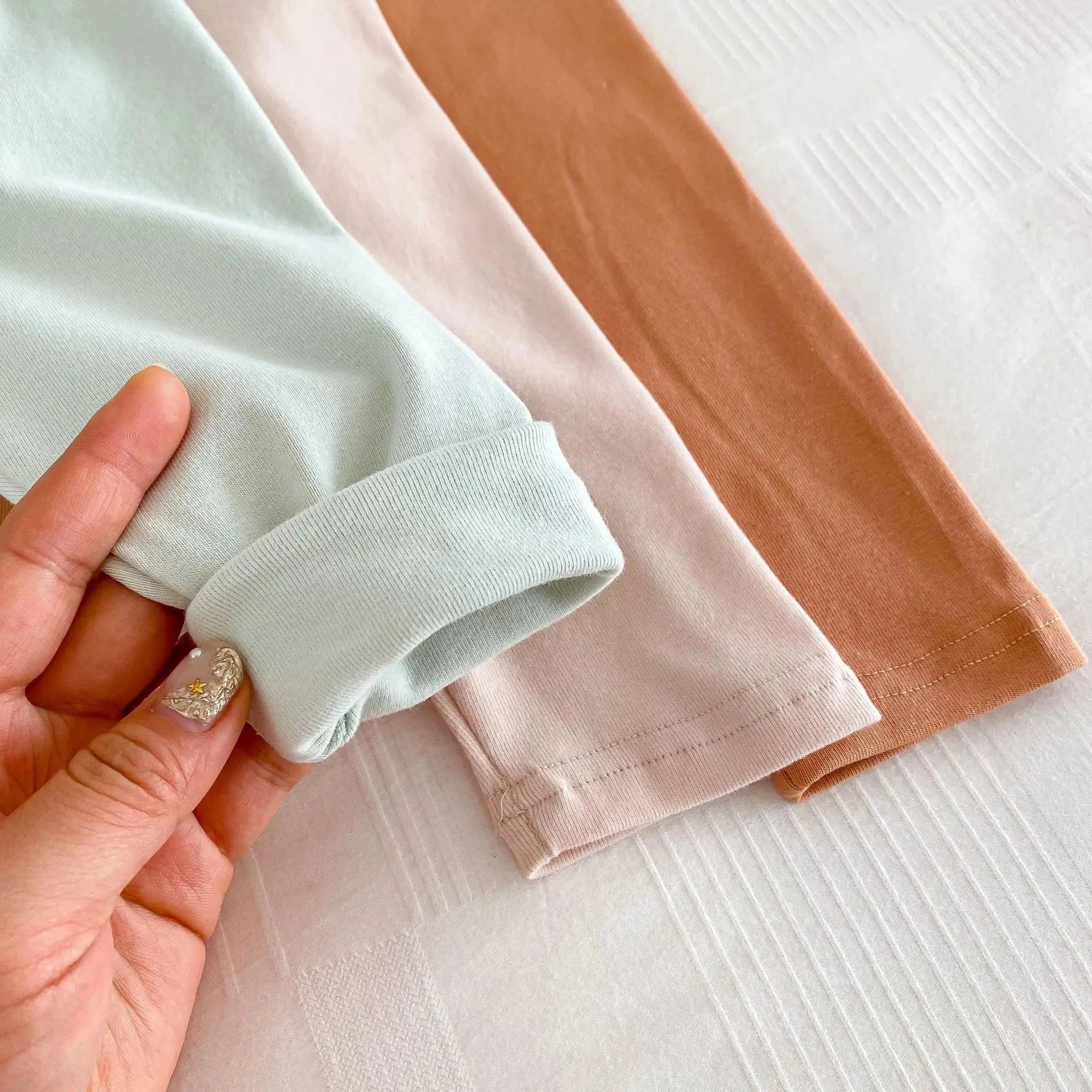 Korean 2025 Ins Spring Baby Girls 2PCS Sleepwears Cotton Long Sleeve Cartoon Tops Solid Pants Suit Toddler Girls Pajamas Baby Boujee 