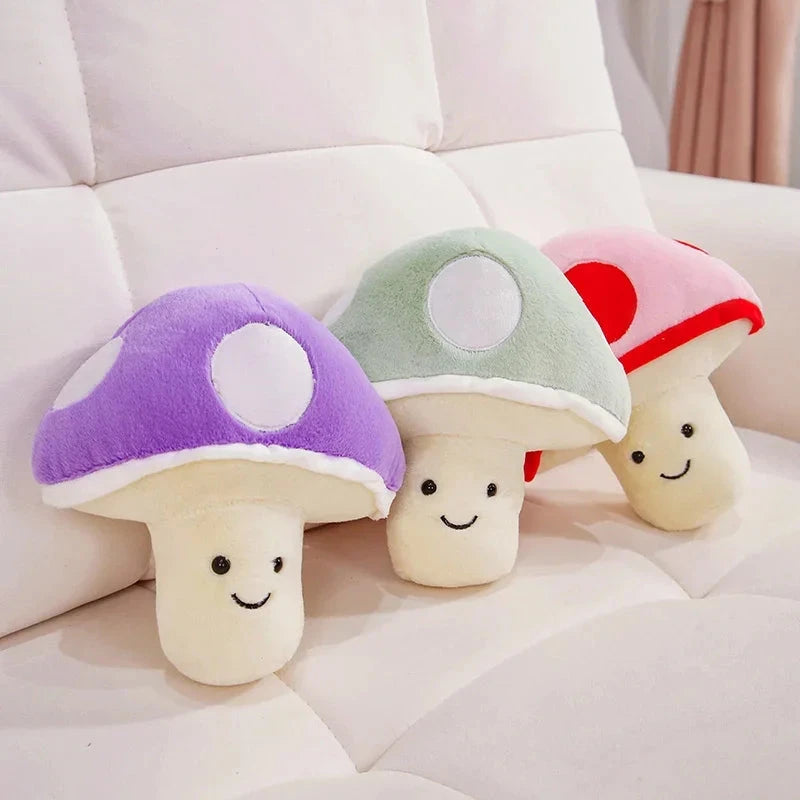 Kawaii Mushroom Plush Dolls Simulation Plant Pillow Lovely Toys For Home Decor Appease Sleeping Cushion Stuffed Soft Dolls Baby Boujee 
