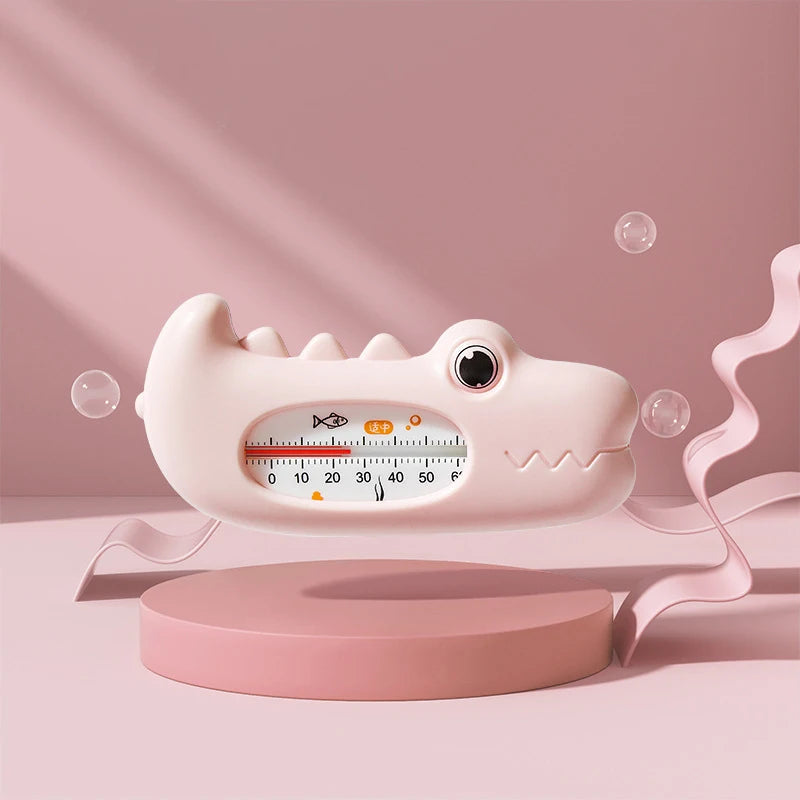 Croco Splash Baby Bath Thermometer Accessories + Essentials Baby Boujee Pink 