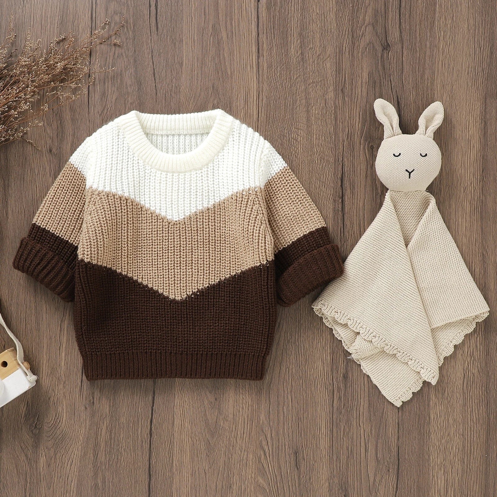 Cozy Patchwork Toddler Sweaters Unisex Clothing Baby Boujee 