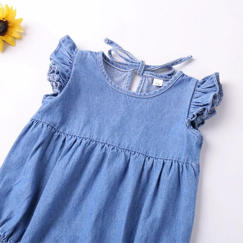 Denim Cool Baby Jumpsuit Set Girls Clothing Baby Boujee 