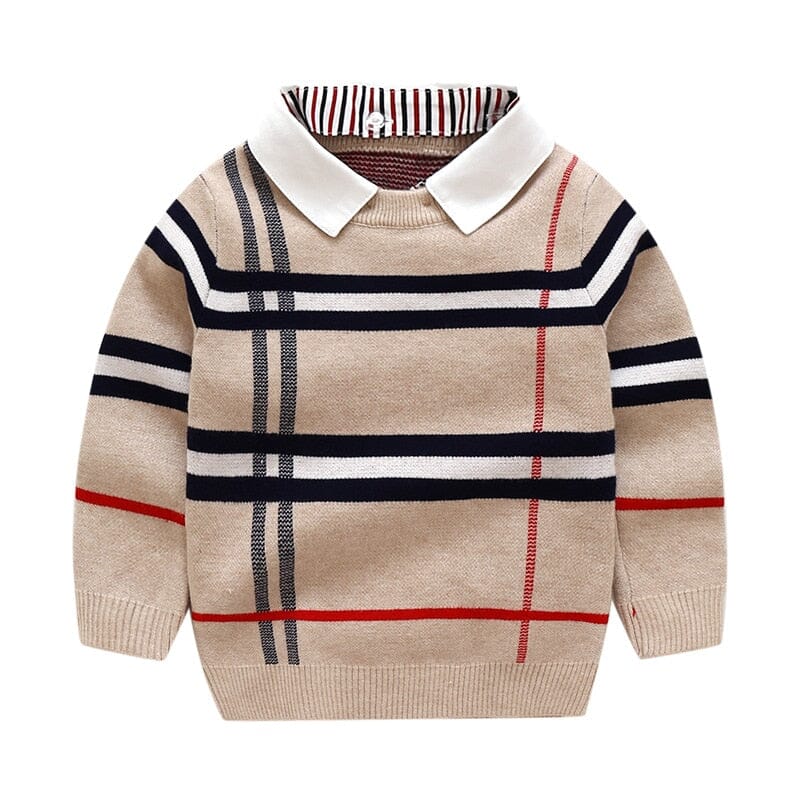 Stylish Stud Jumper Boys Clothing Baby Boujee Khaki 12M 