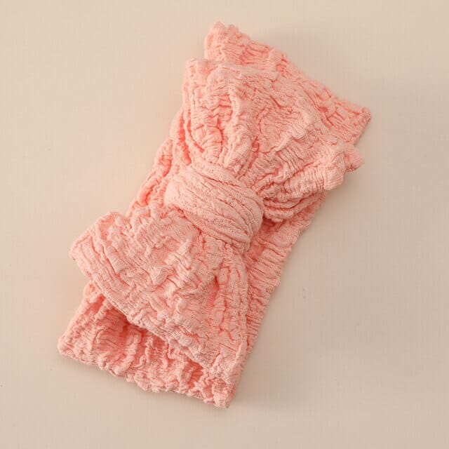 Big Bows Headband Accessories + Essentials Baby Boujee Peach 