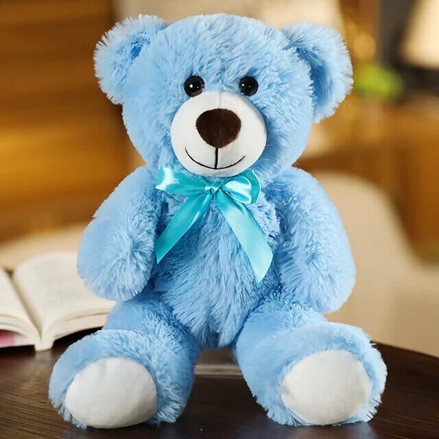 Rainbow Bow Bear Gifts + Toys Baby Boujee 13.7" (35cm) Blue 
