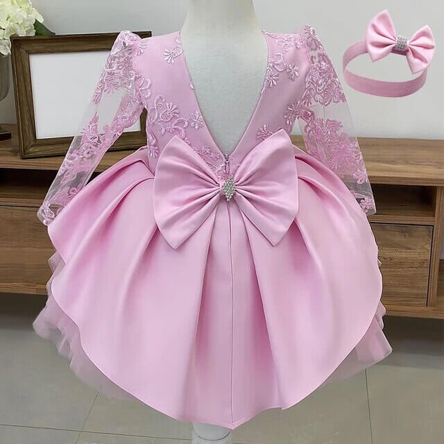 Princess Birthday Party Dress Girls Clothing Baby Boujee Pink 9-12M 