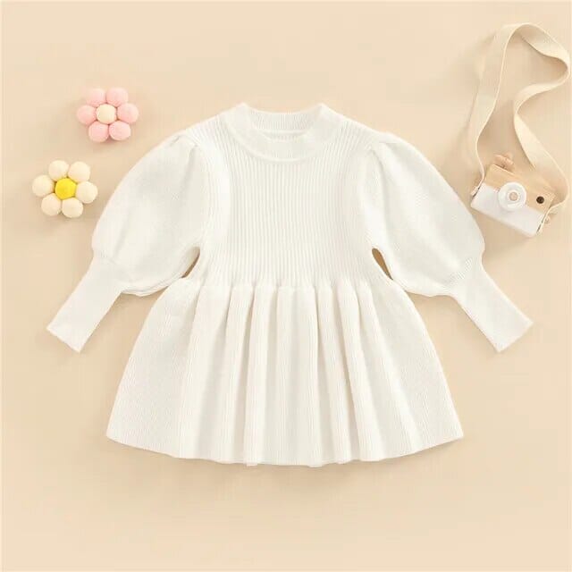 Knit Sweater Dress Girls Clothing Baby Boujee Off White 6M 