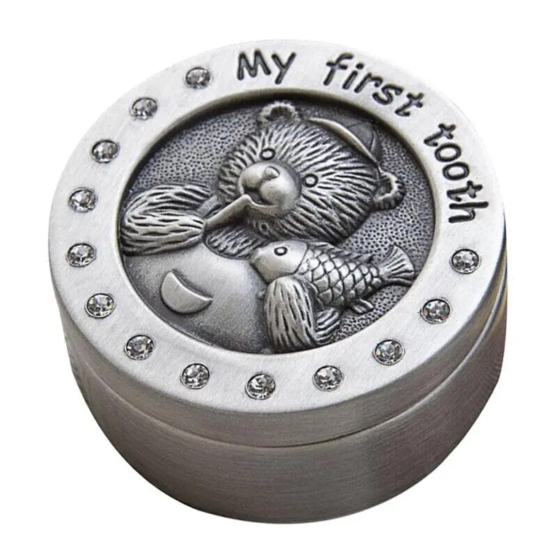 Baby's First Tooth Box Keepsakes Baby Boujee Silver 
