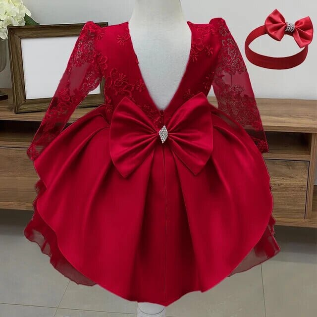 Princess Birthday Party Dress Girls Clothing Baby Boujee Red 9-12M 