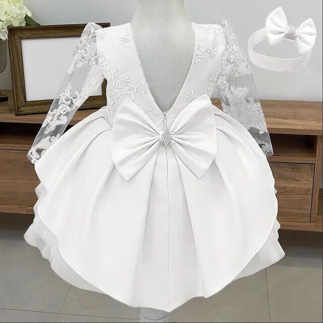 Princess Birthday Party Dress Girls Clothing Baby Boujee White 9-12M 
